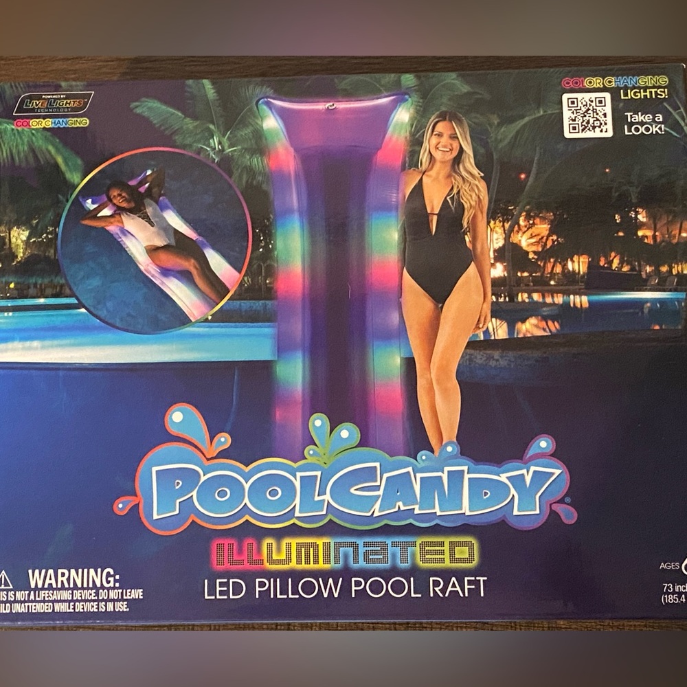 Pool Candy Illuminated LED Pillow Pool Raft - Picture 4 of 10